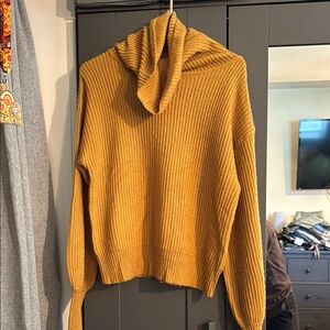 Fashion Nova Yellow Cowl Neck Sweater